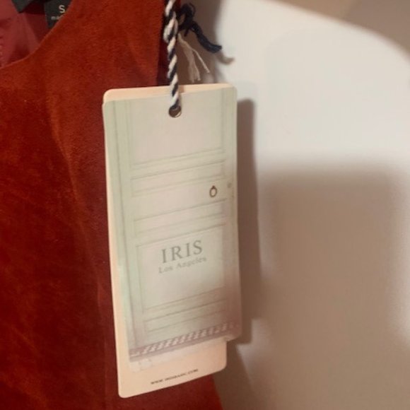 NWT Iris Burnt Orange/Rust Suede Crop Top - Picture 2 of 8